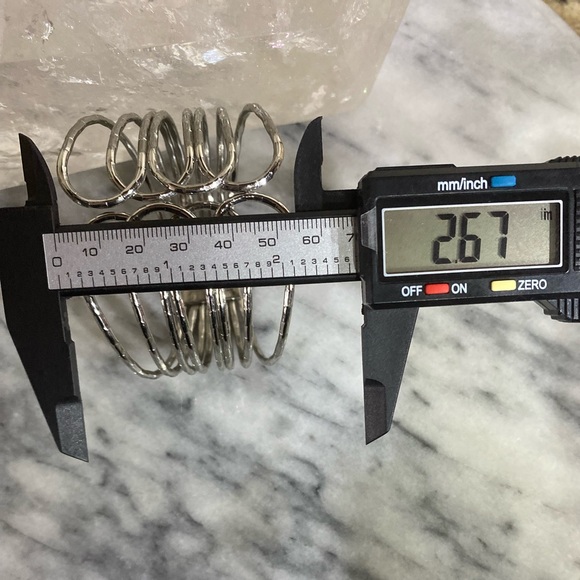 Silver Hinged Split 3-Loop Cuff - Picture 8 of 9